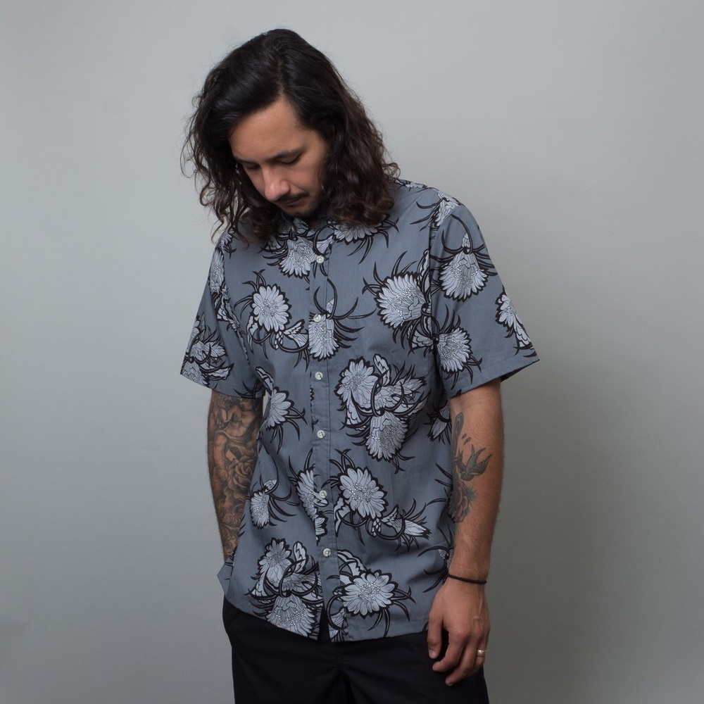 Avanti Rapture Charcoal Hawaiian Shirt